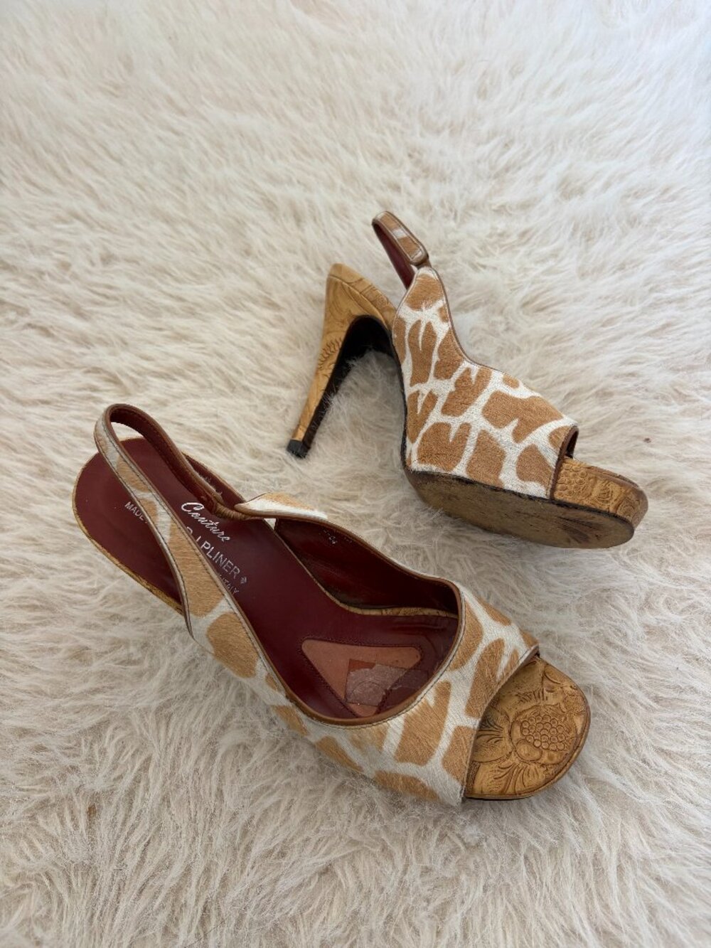 Donald J Pliner Vintage Calf-hair Sling back